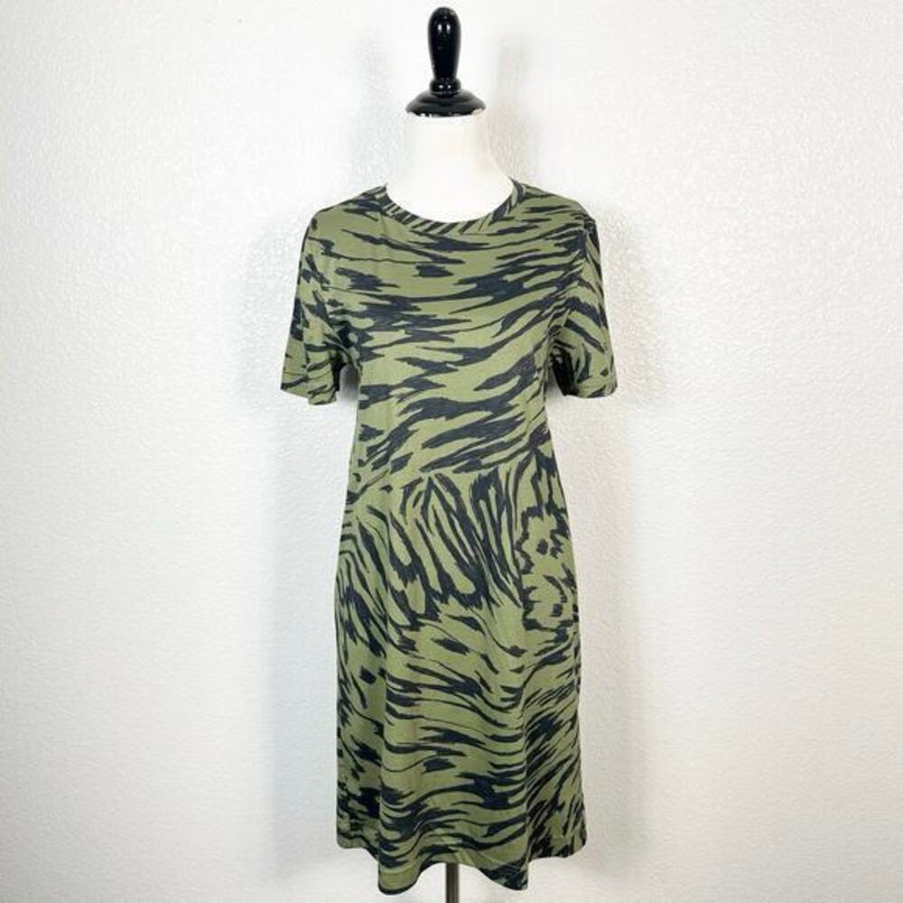 Bimba‎ Y Lola Women’s Abstract Artsy Open Back Tee Shirt Mini Dress Small